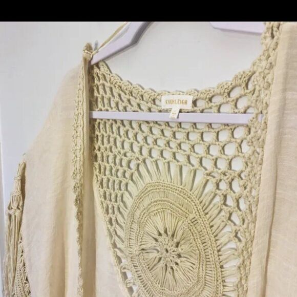 NWT Everleigh Macrame Vest Ivory BOHO Small - Picture 5 of 14